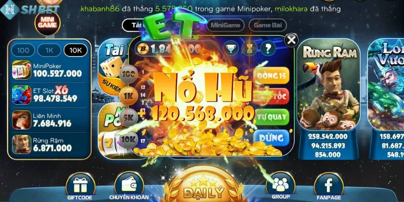 Thiên đường nổ hũ uy tín hấp dẫn nhất cho cược thủ